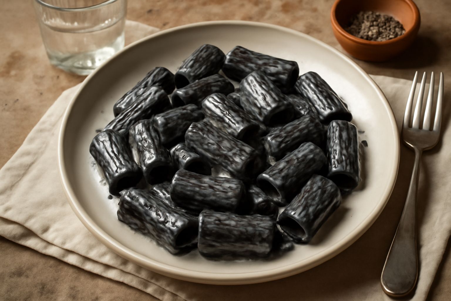 Rigatoni al nero di seppia