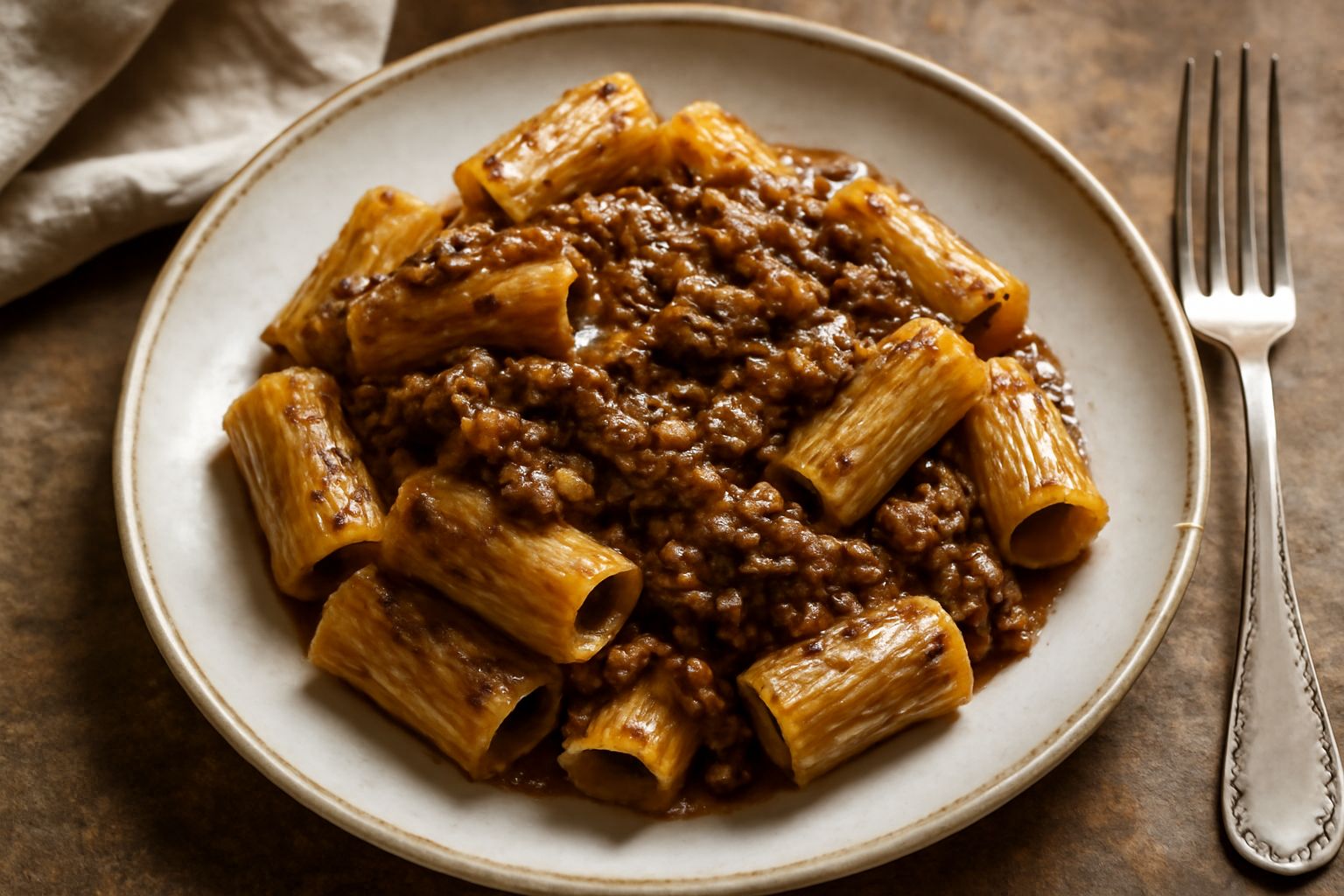 Rigatoni al ragù di vitello