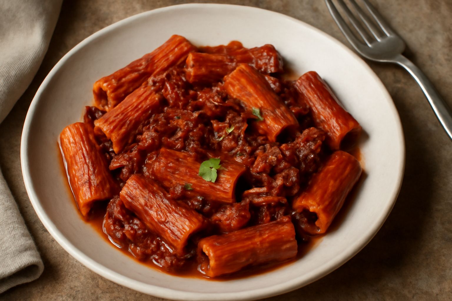 Rigatoni al sugo di lepre