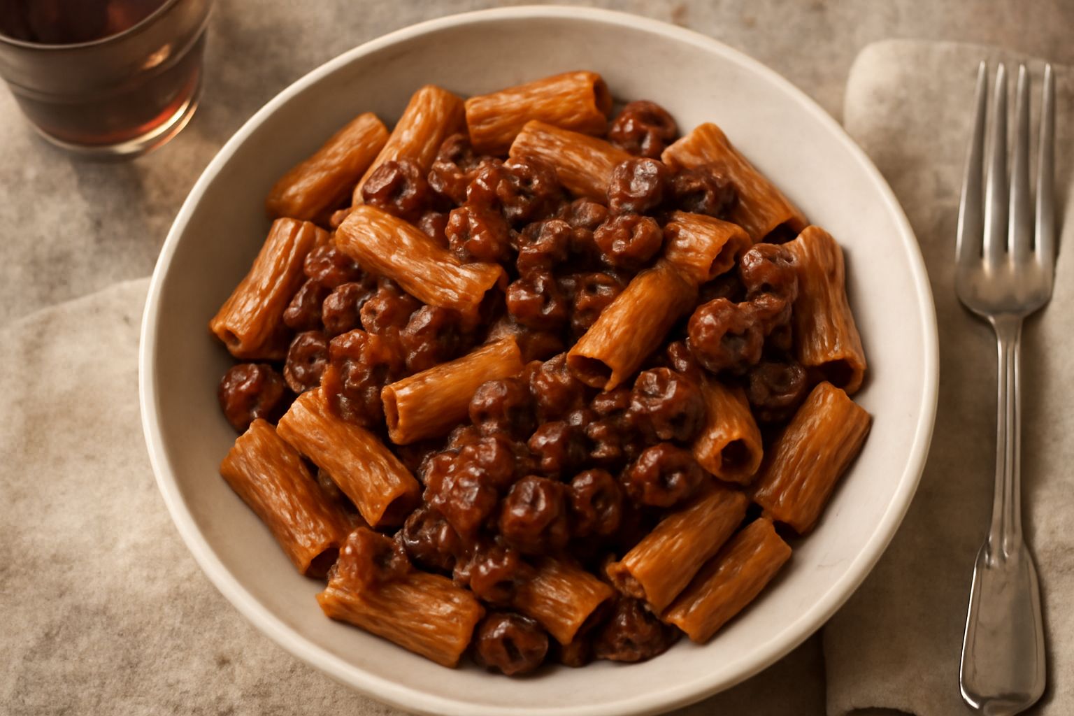 Rigatoni con la coratella