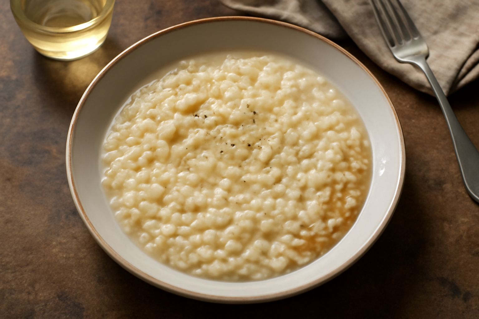 Riso col brodo in forno
