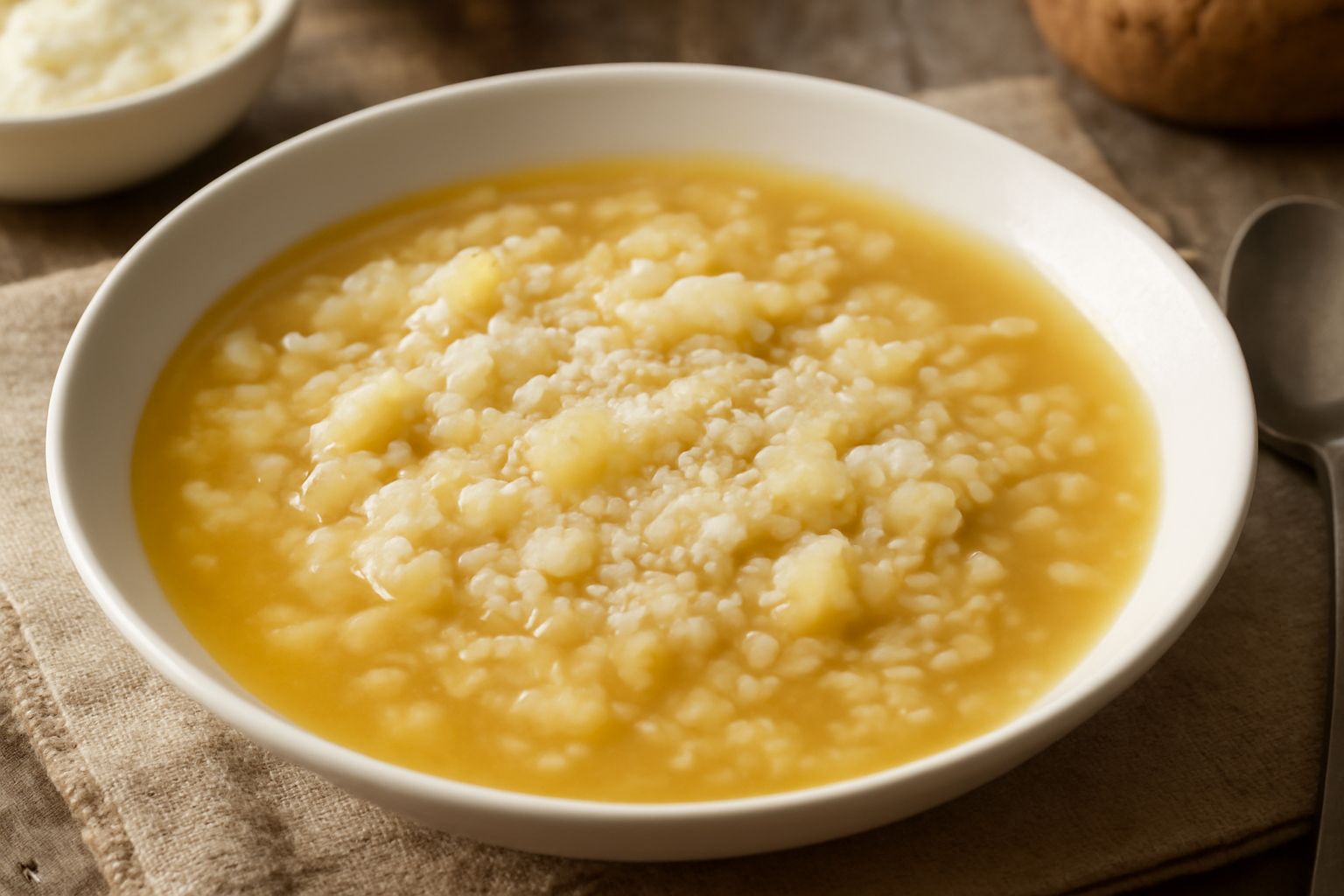 Riso e patate in brodo