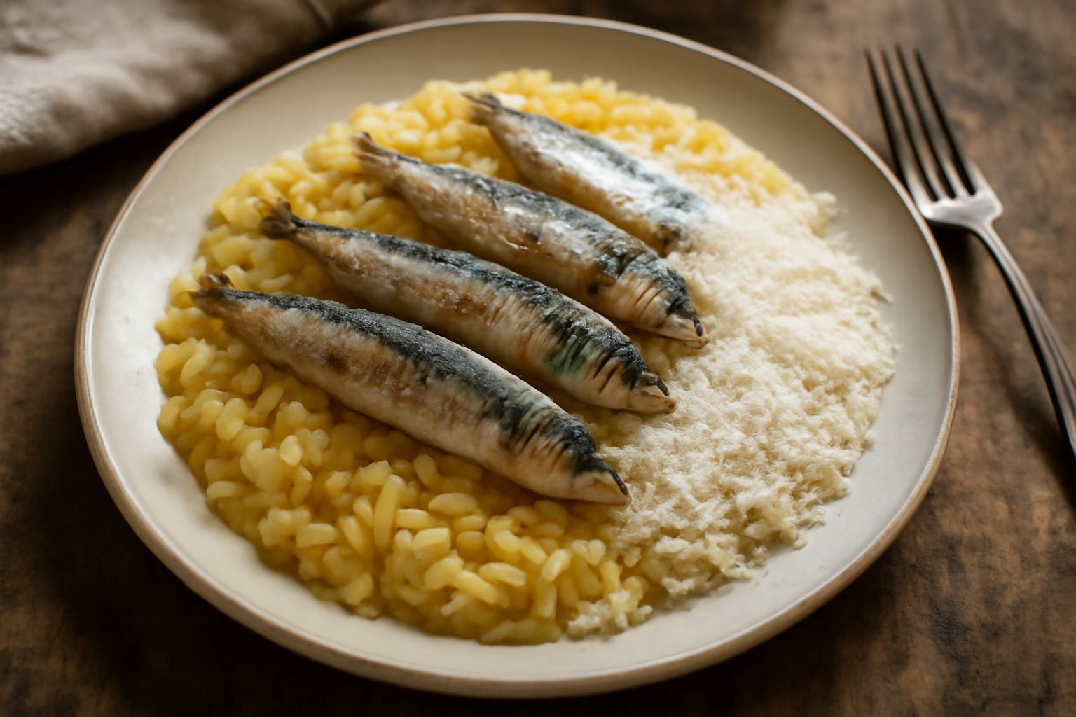 Riso in cagnon con le sarde