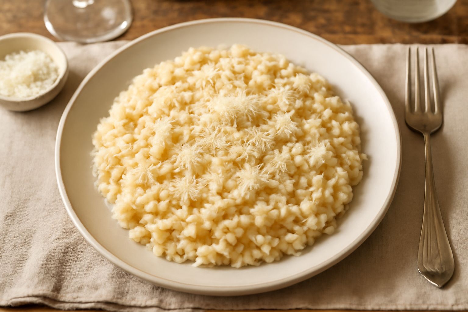 Risotto alla parmigiana: cremoso e nutriente, proteine nobili in ogni cucchiaio