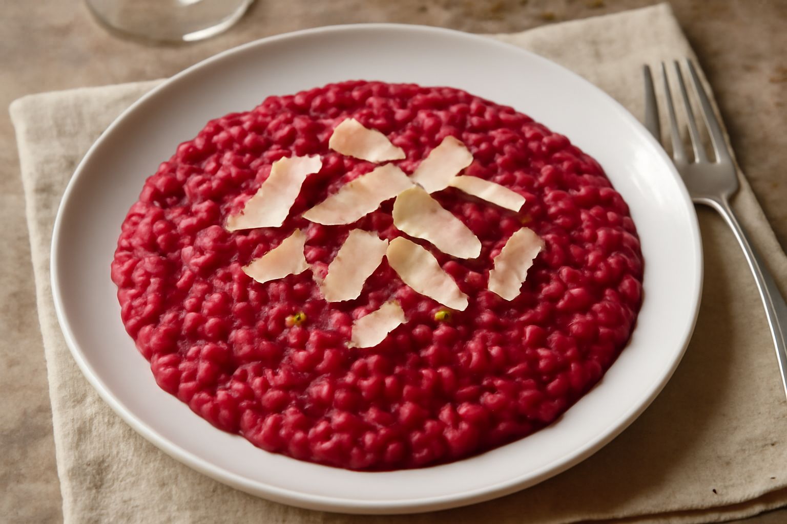 Risotto con barbabietola