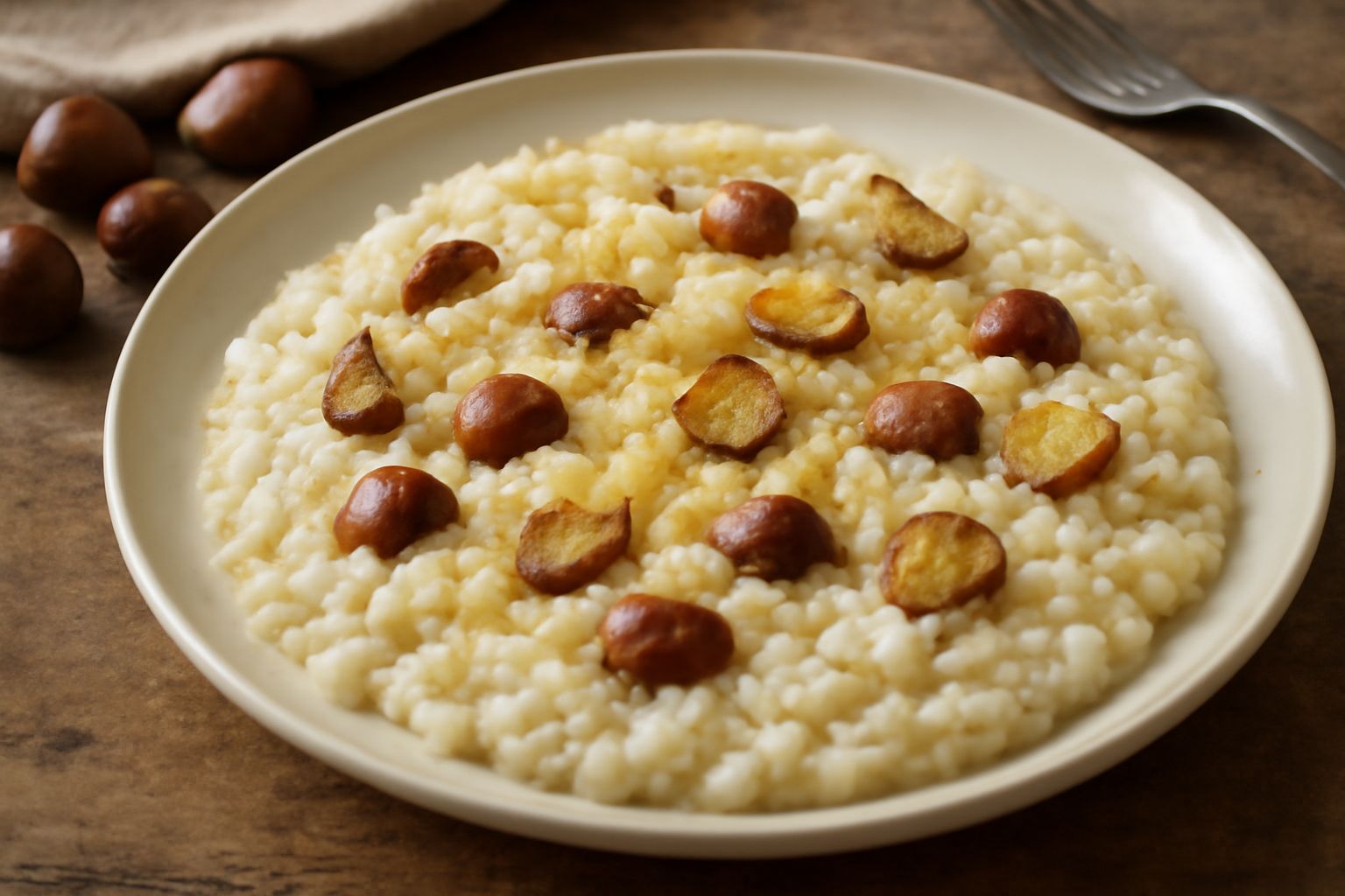 Risotto con castagne