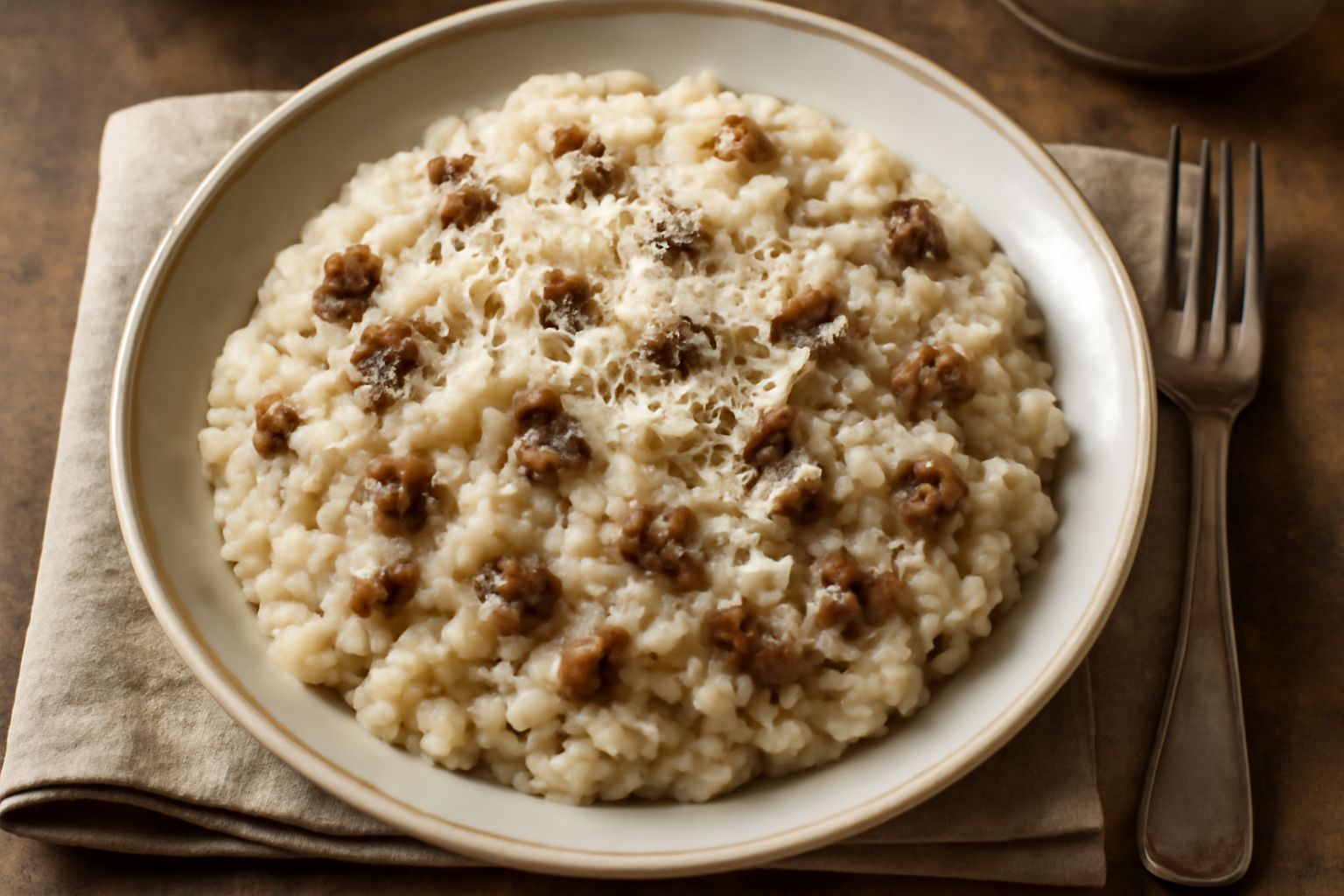 Risotto con gli avanzi di arrosto