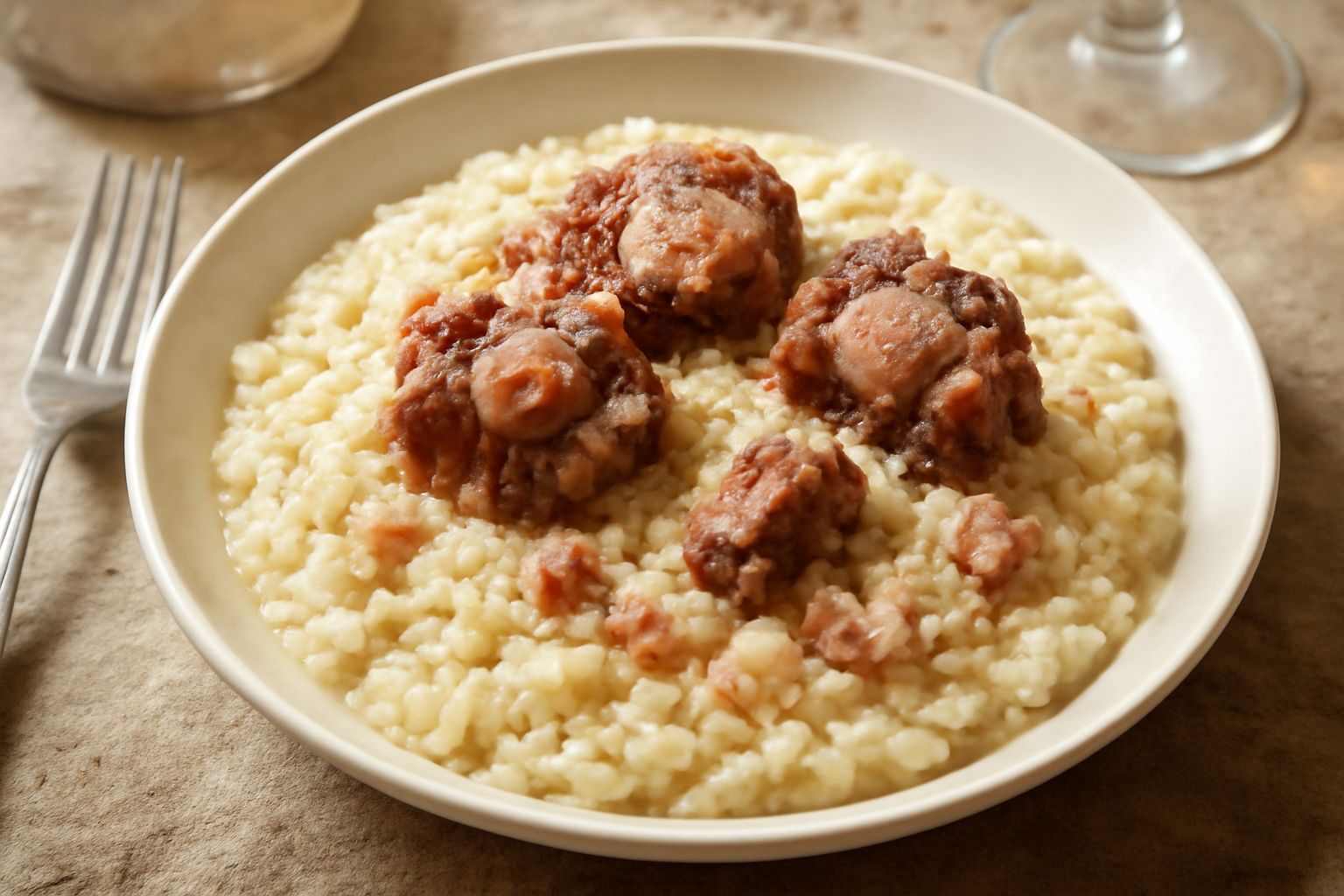 Risotto con la coda