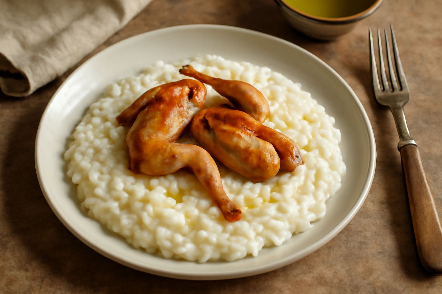 Risotto con le quaglie