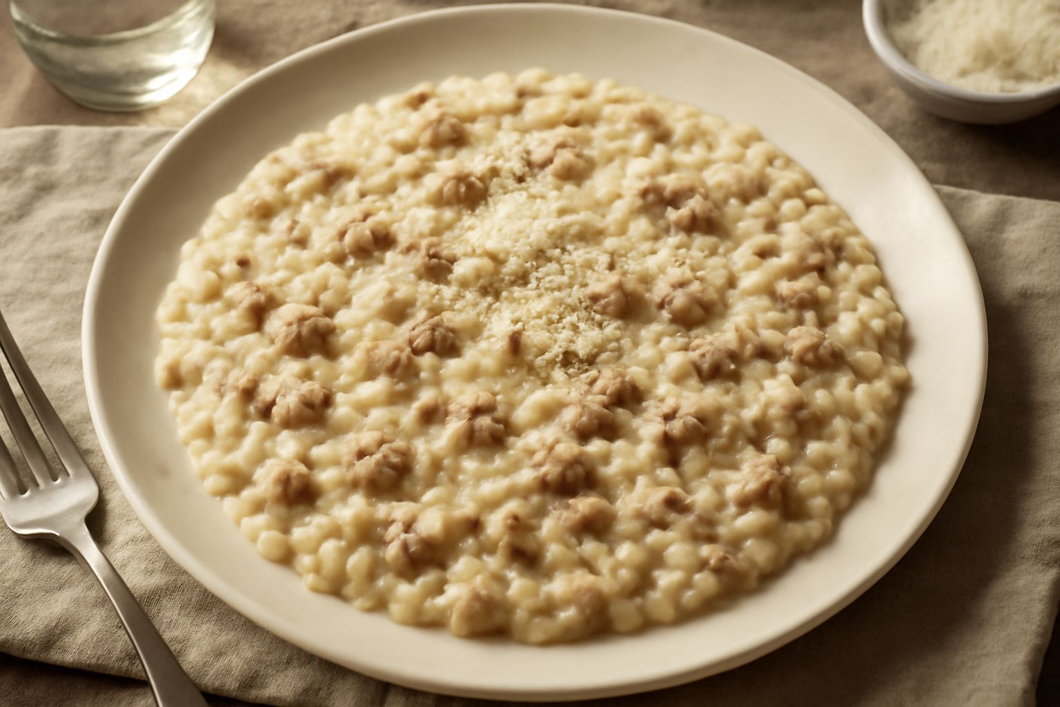 Risotto con ragù bianco