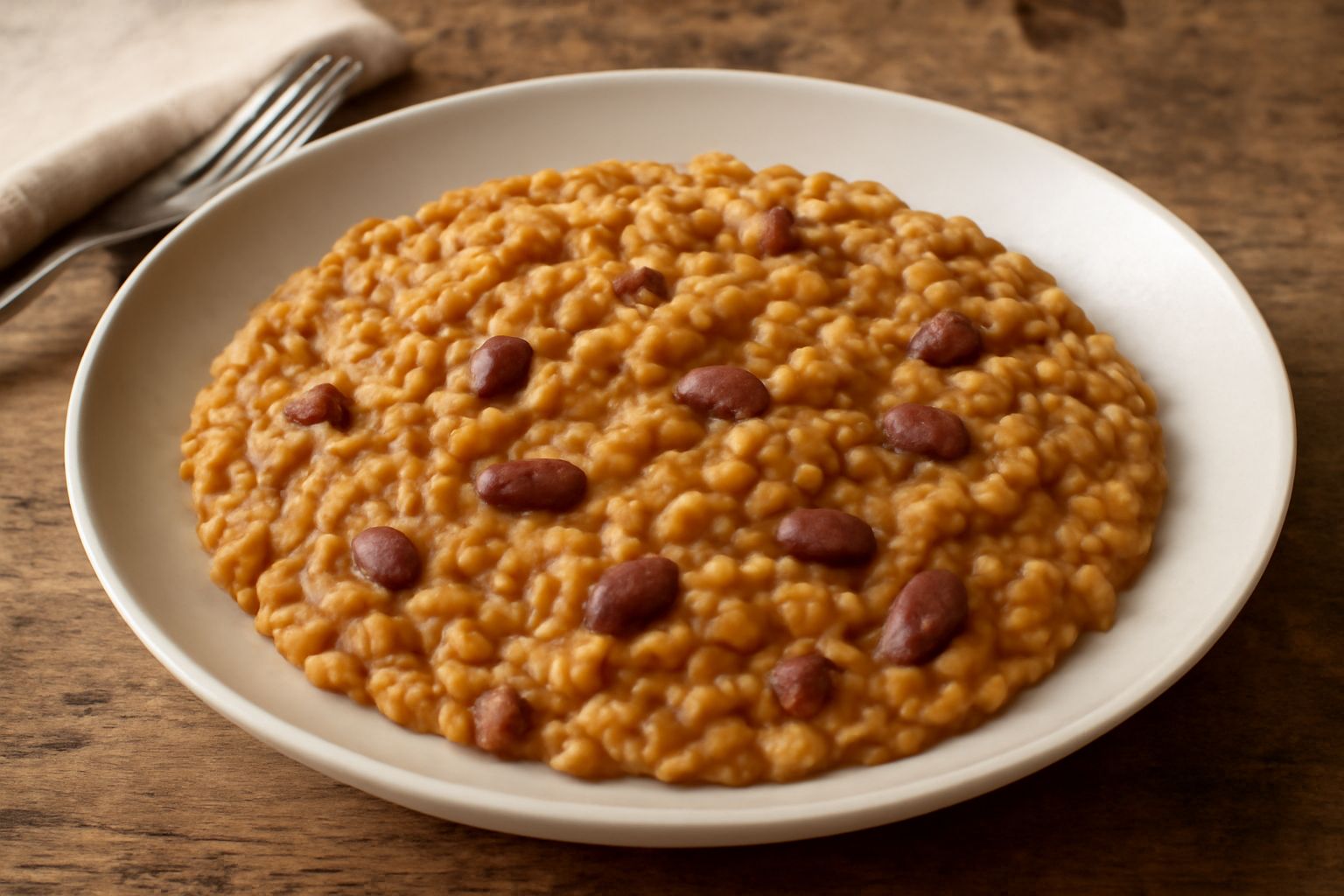 Risotto d'orzo e fagioli