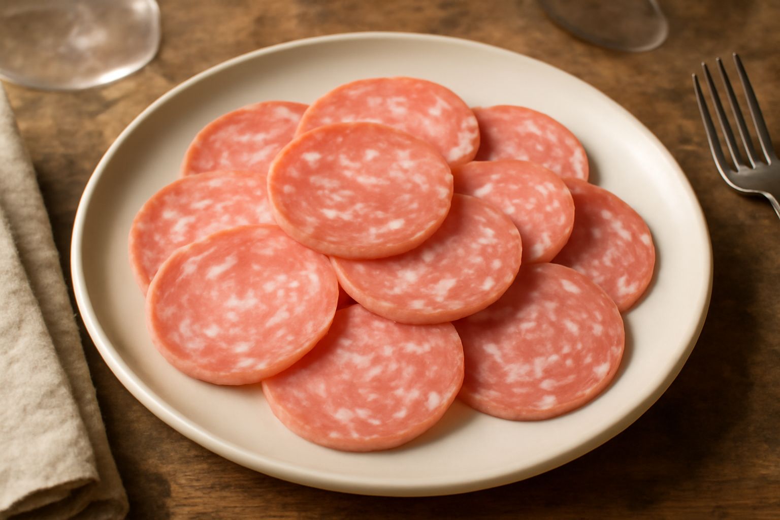 Salame friulano affettato