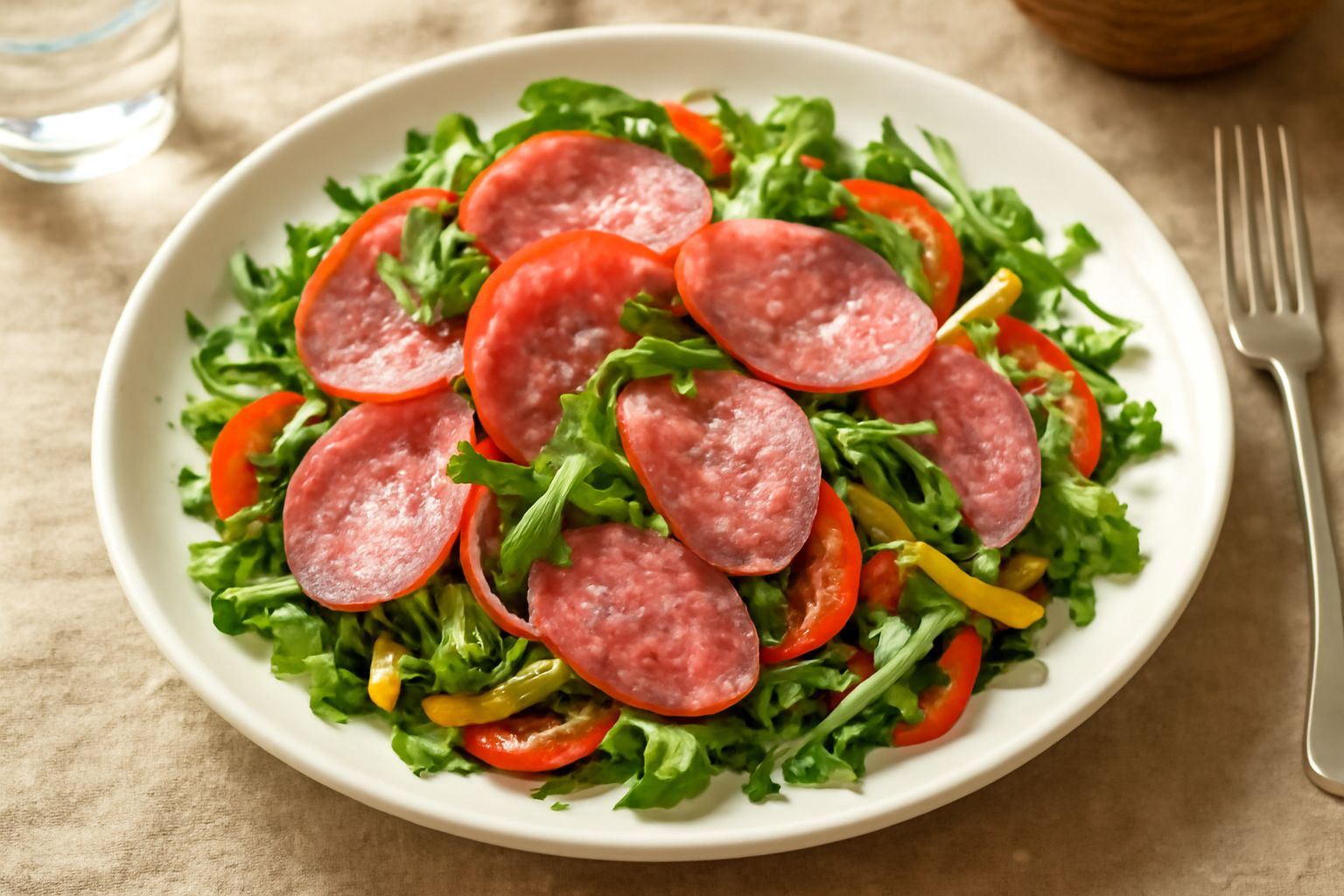 Salame friulano in insalata
