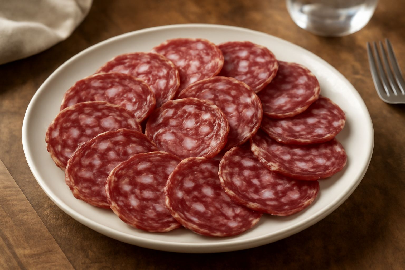 Salame piacentino affettato