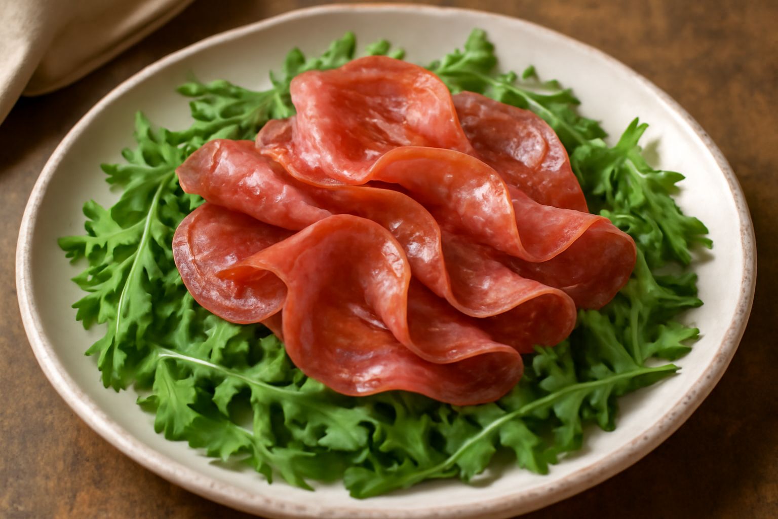 Salame sulla rucola