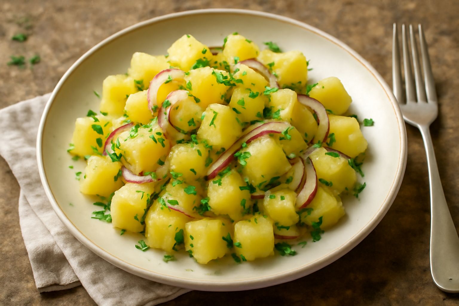 Salata di patate tiepida