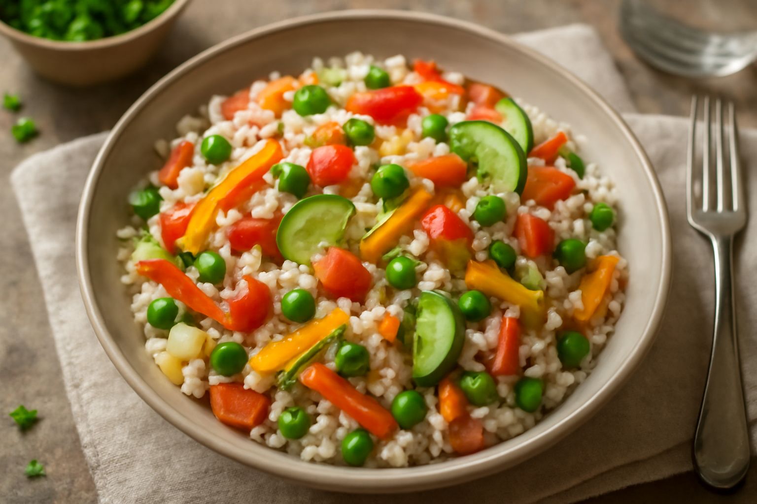 Salata di riso e verdure