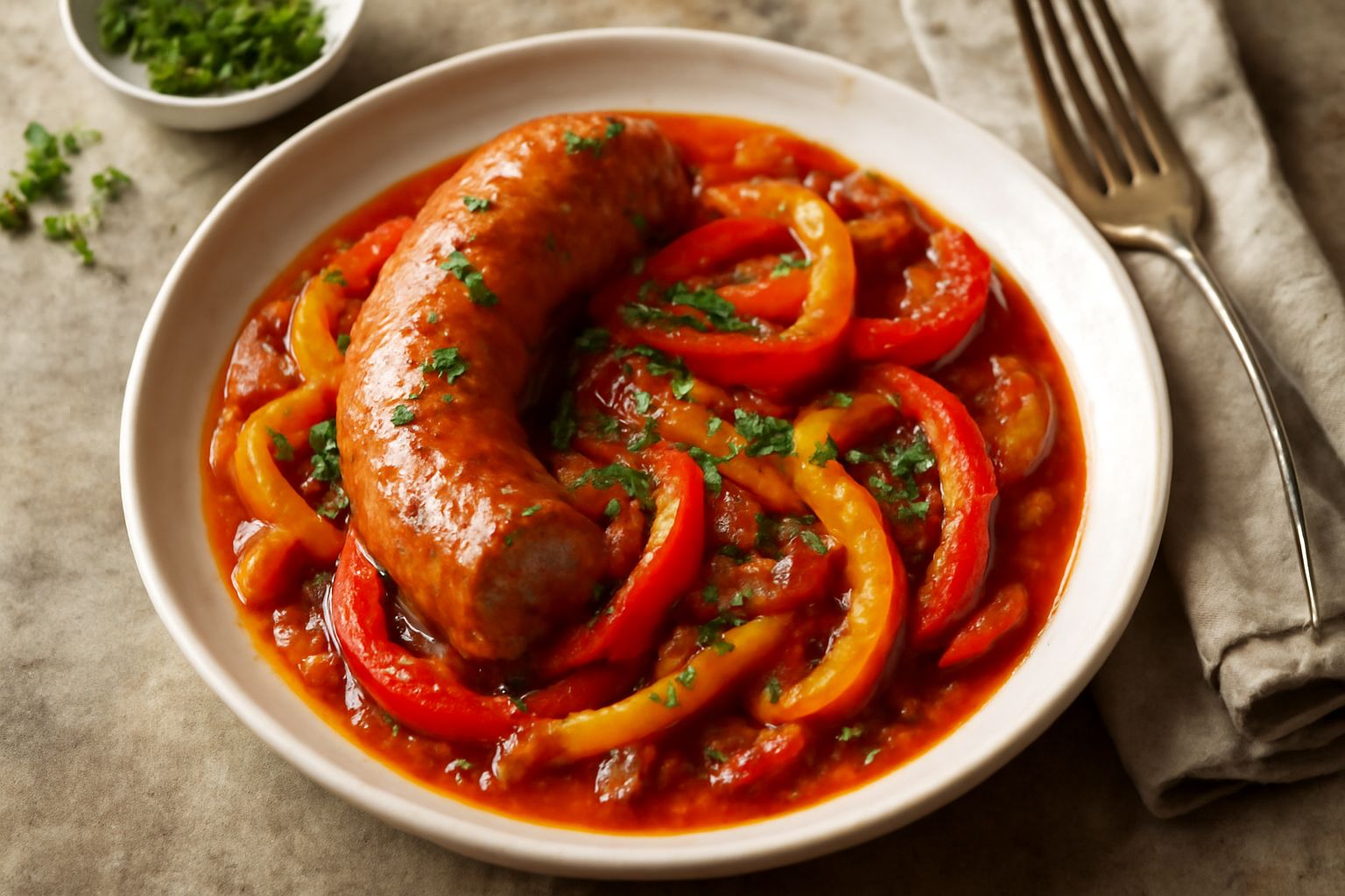 Salciccia con peperoni
