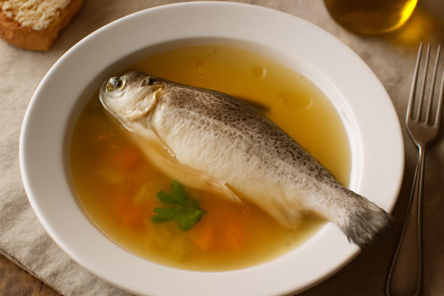Salmerino in brodo