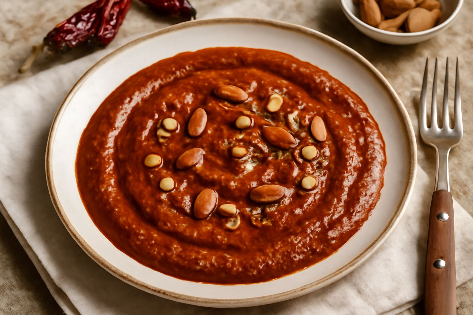 Salsa di peperoni cruschi e mandorle