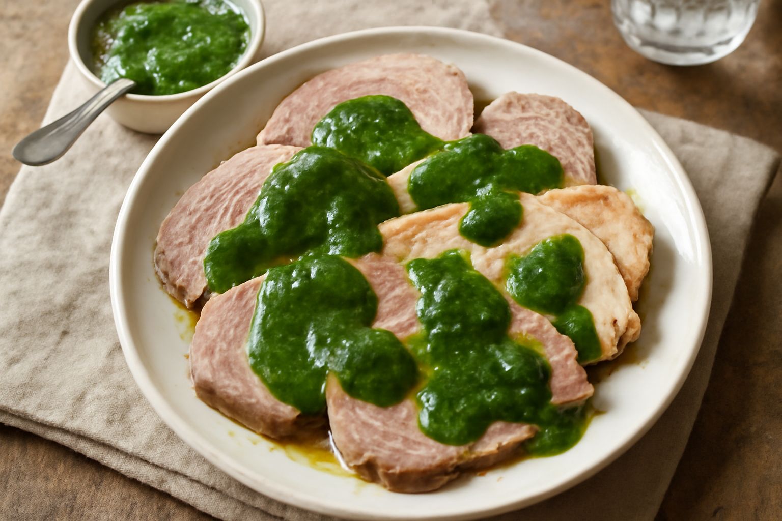 Salsa verde con carni lessate