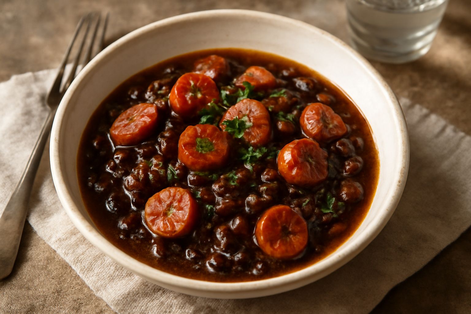 Salsicce e uva passa