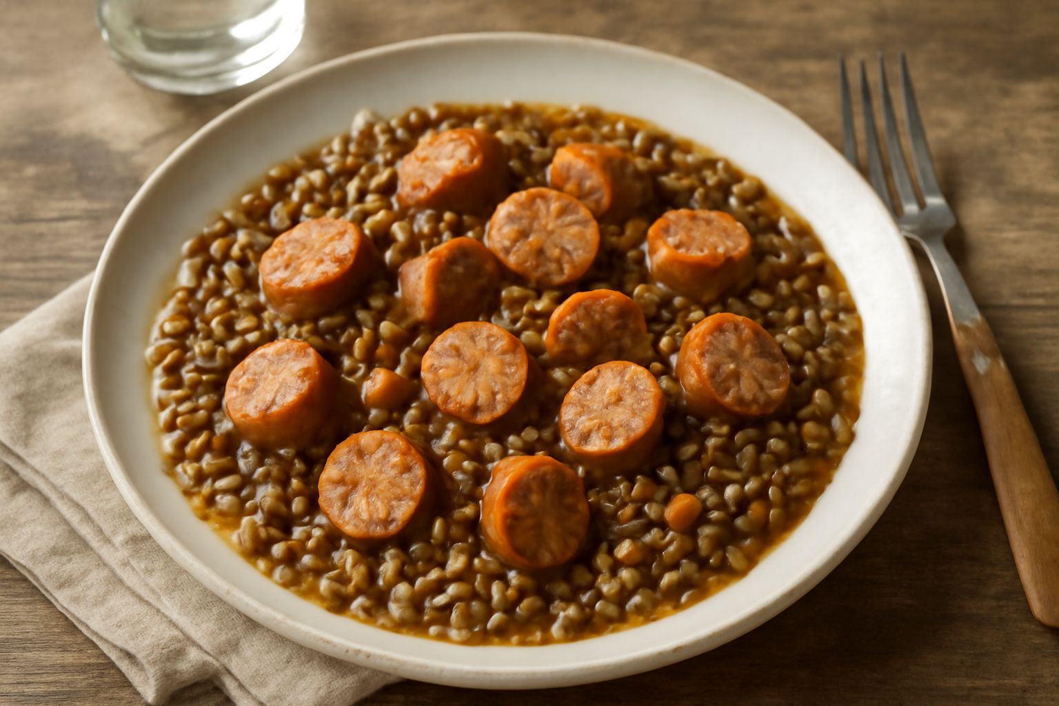 Salsiccia con le lenticchie