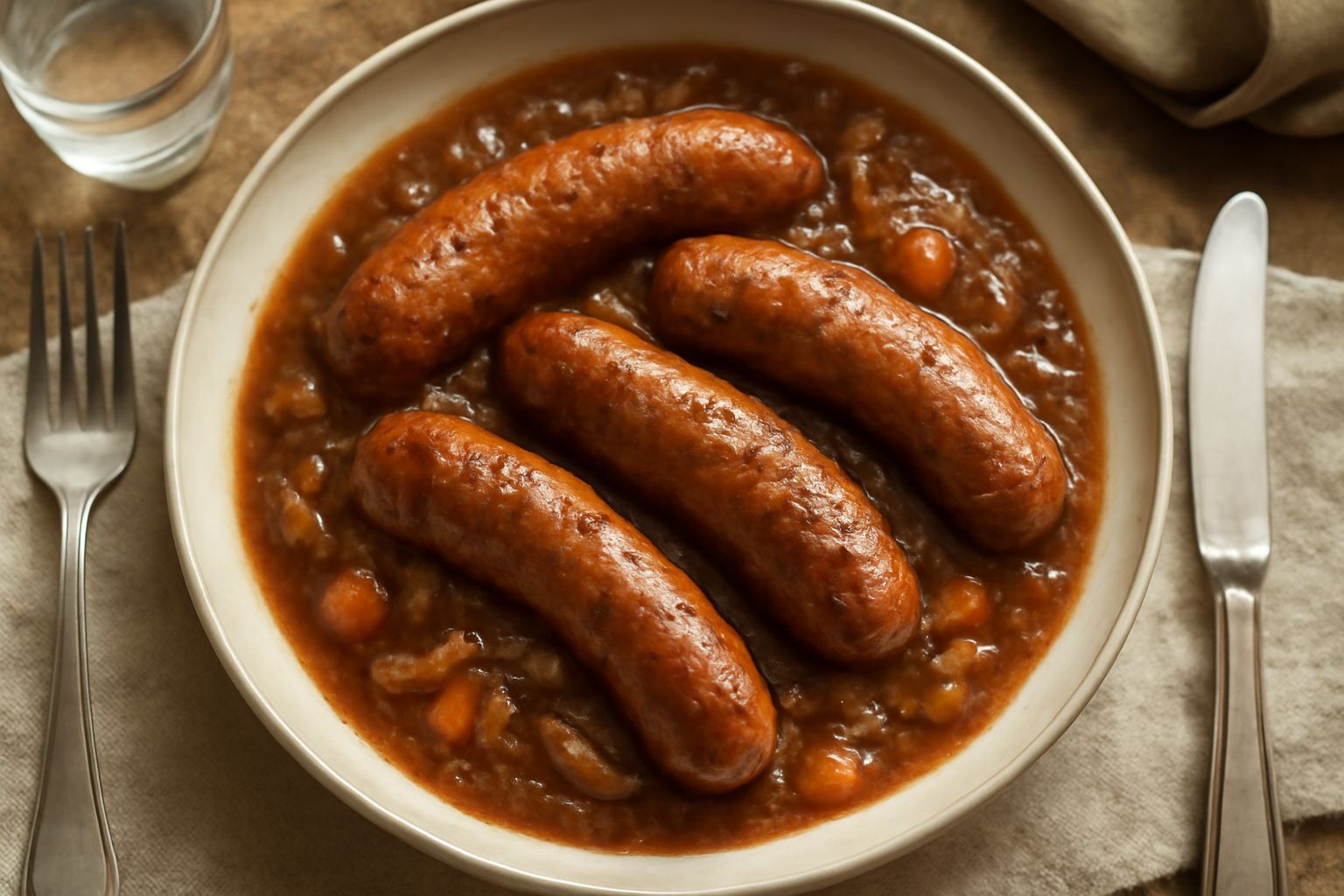 Salsiccia fresca in umido