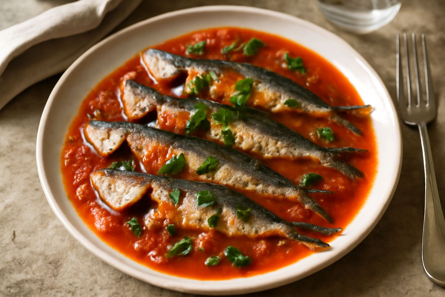 Sardella in salsa di pomodoro