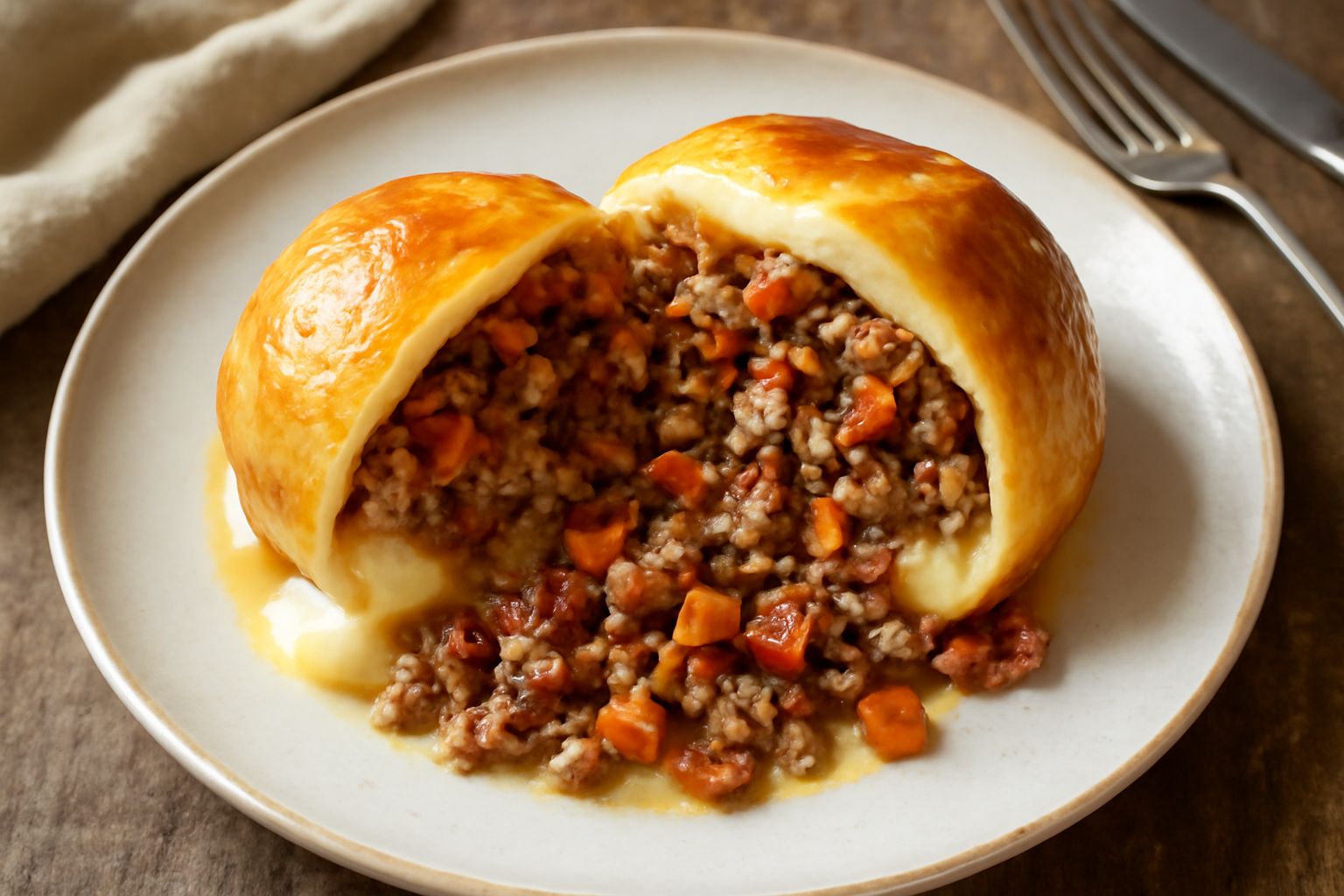 Scamorza ripiena di carne