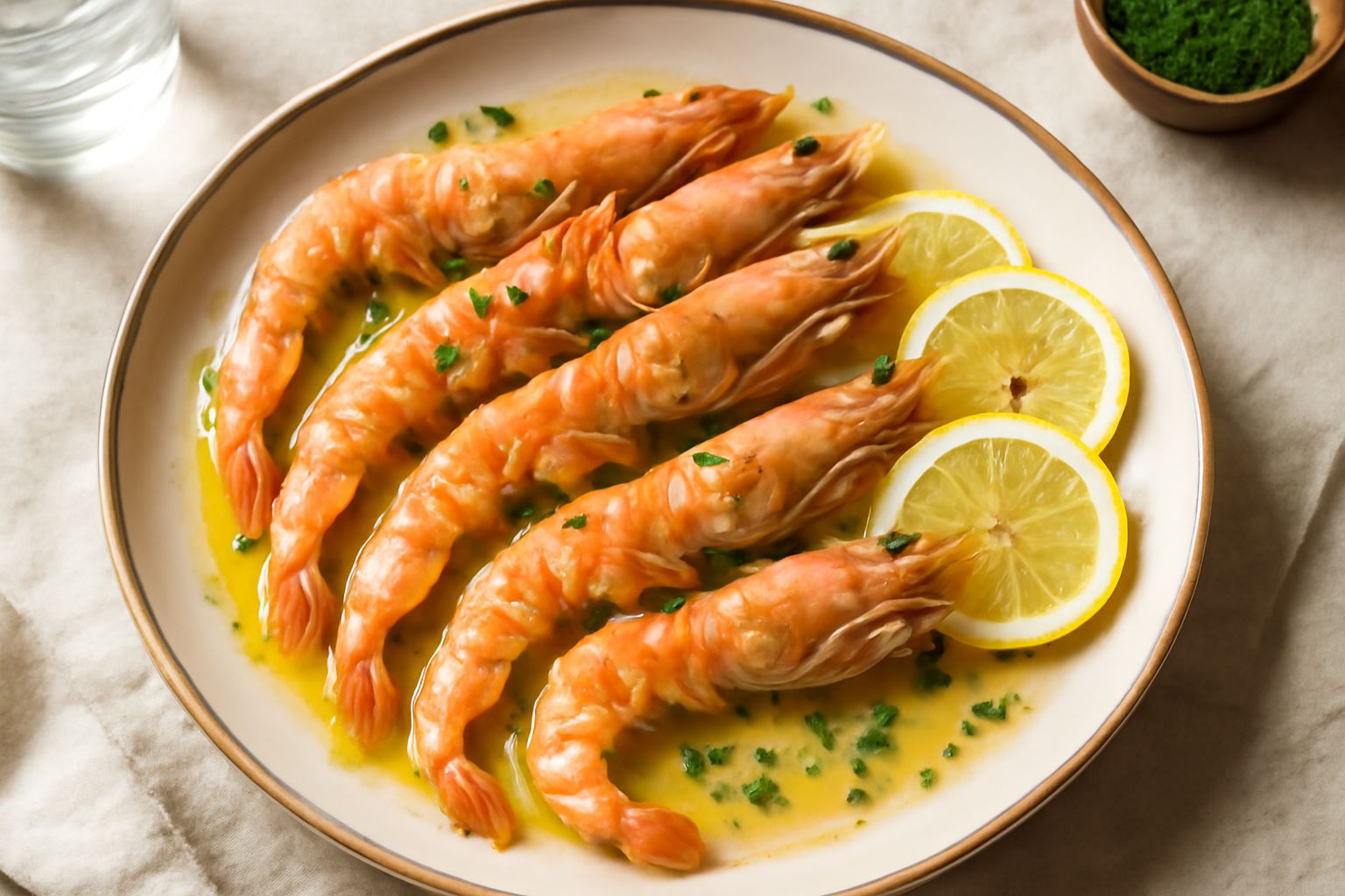 Scampi al limone