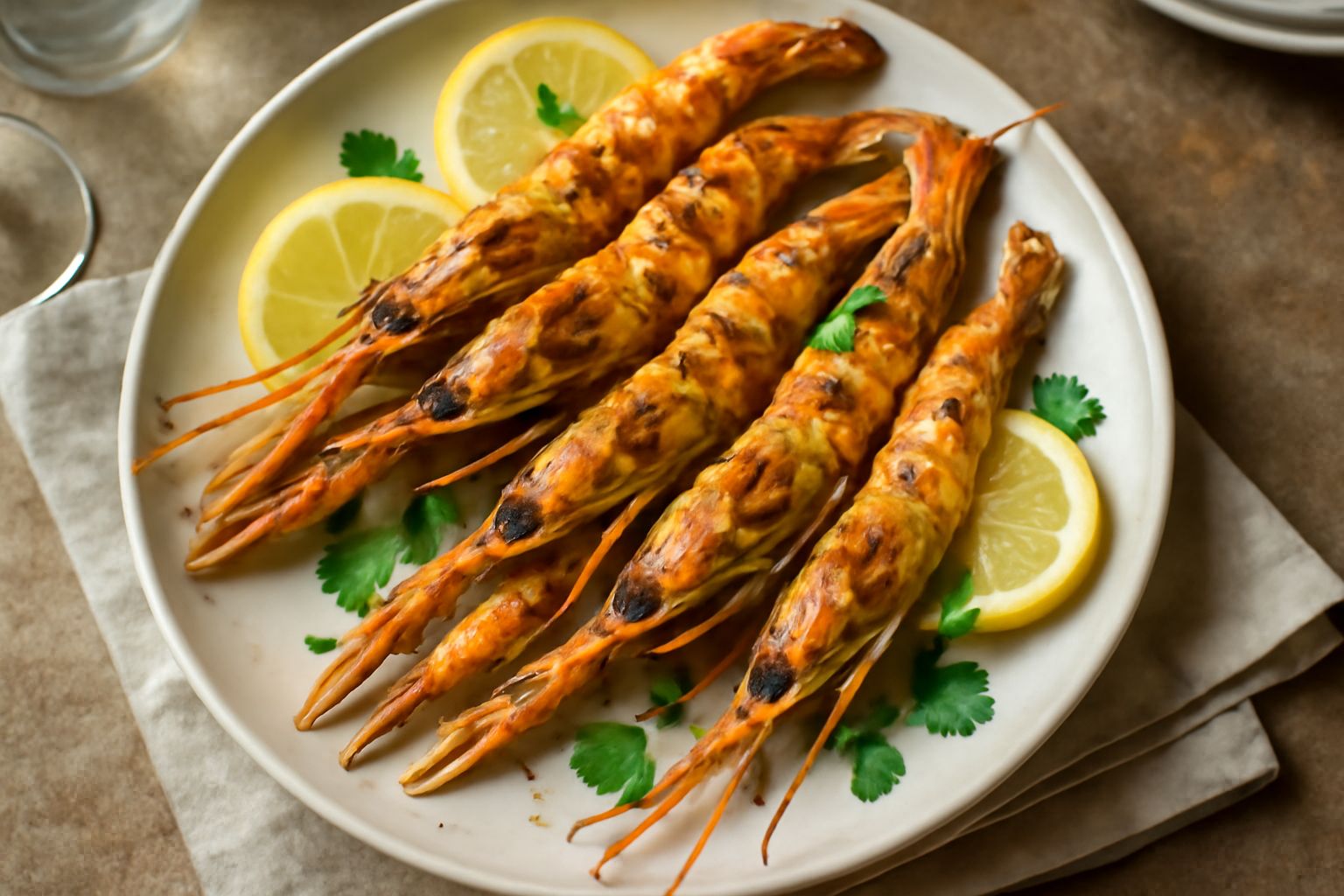 Scampi alla piastra