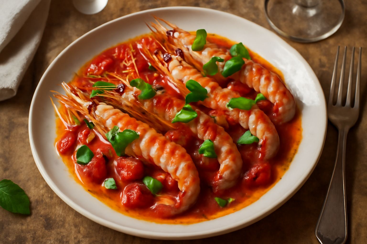 Scampi alla sorrentina