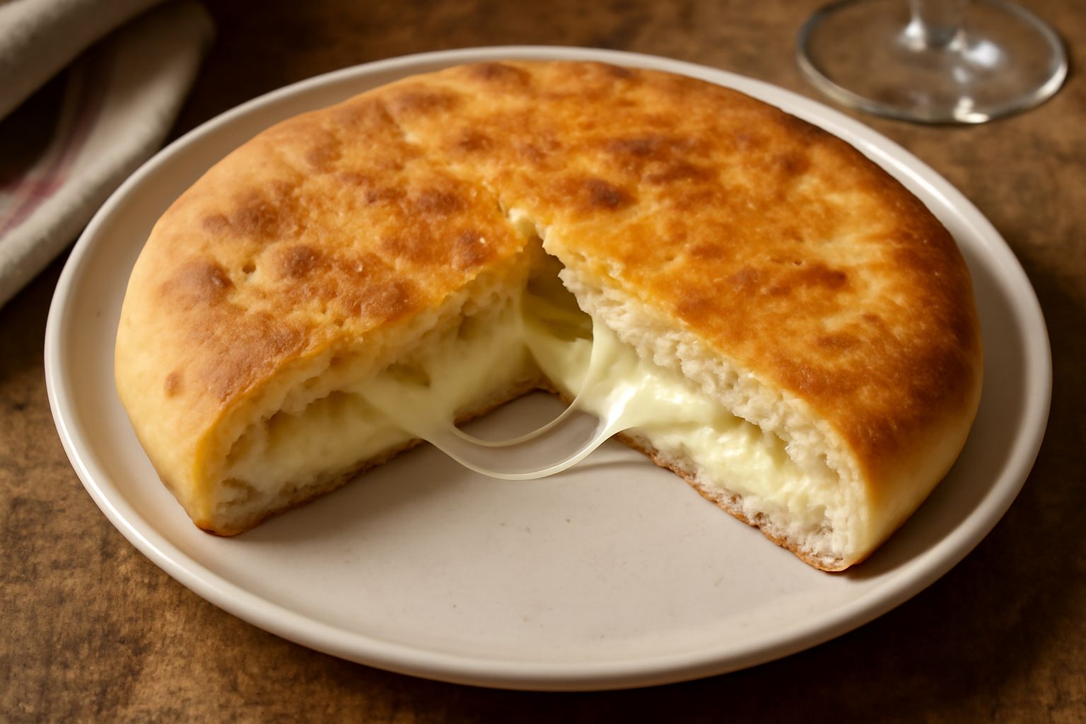 Schiaccia ripiena di formaggio