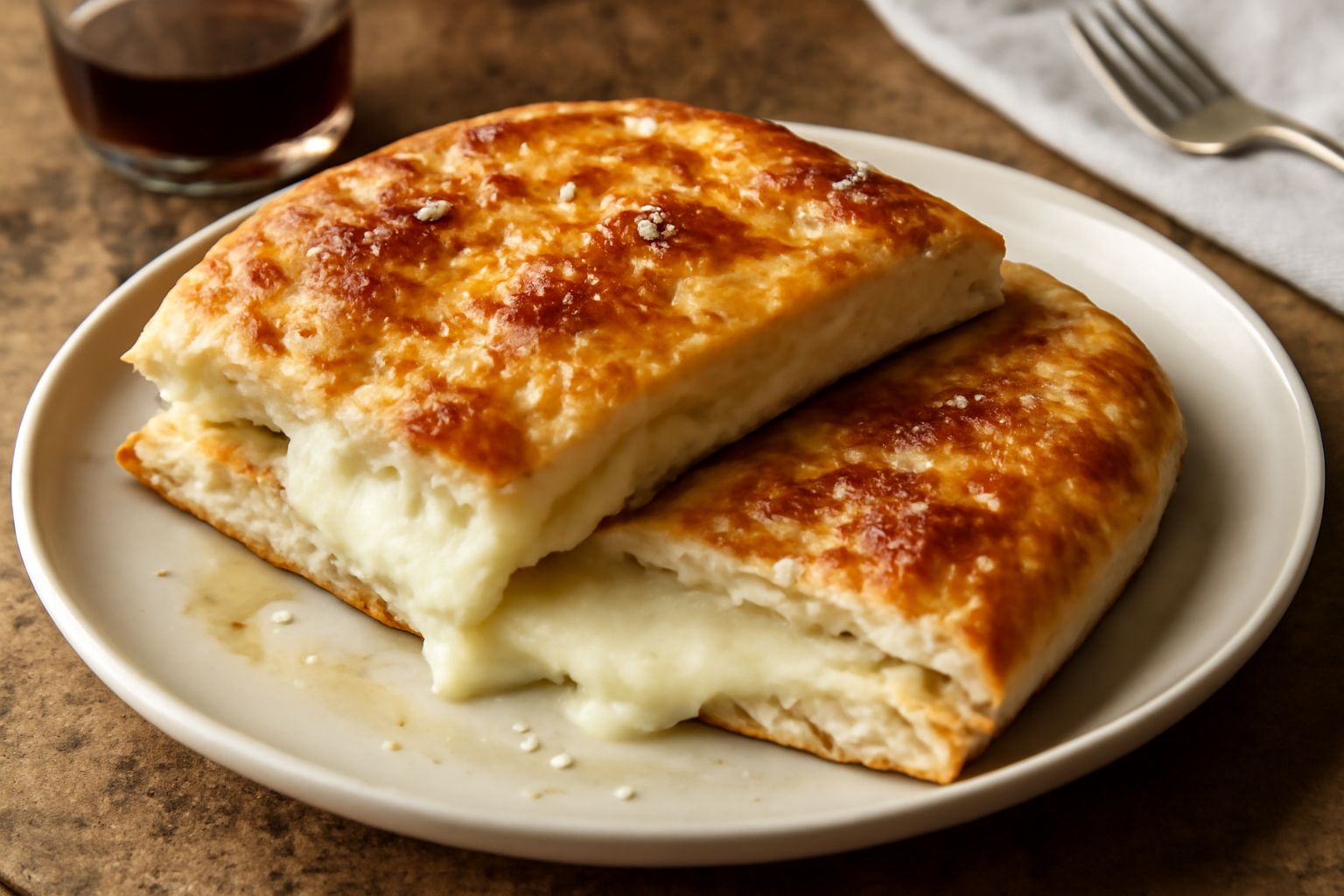 Schiacciata ripiena di formaggio