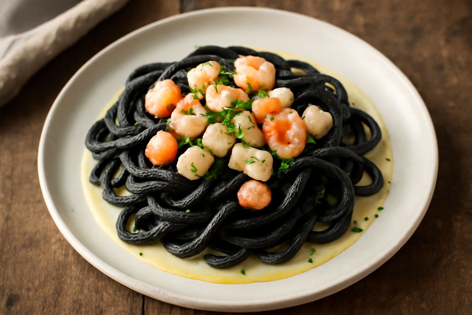 Scialatielli al nero di seppia
