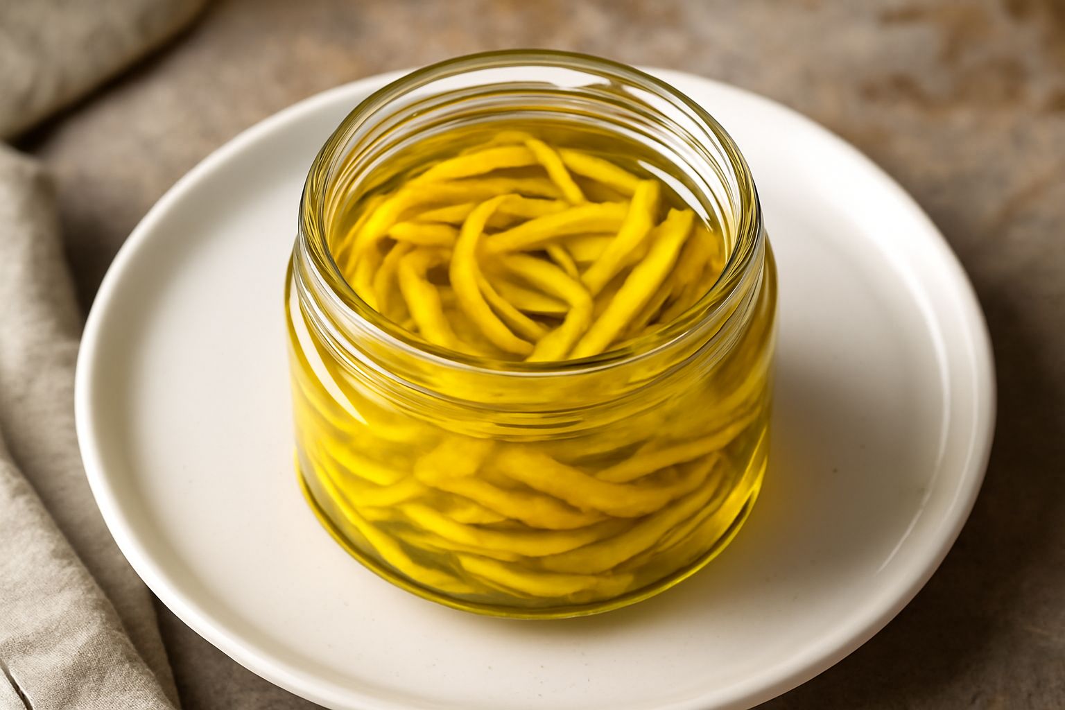 Scorza di limone sott'olio