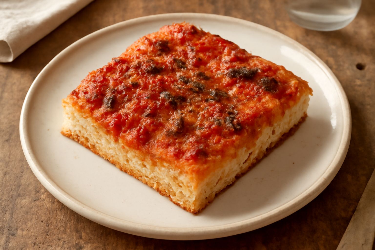 Sfincionata: la pizza siciliana con pomodoro e cipolle caramellate
