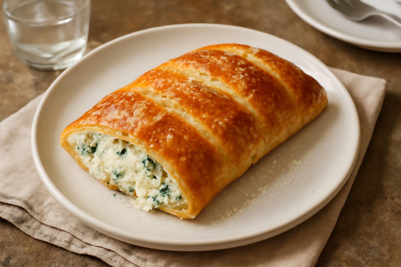 Sfoglia ripiena di ricotta e erbe