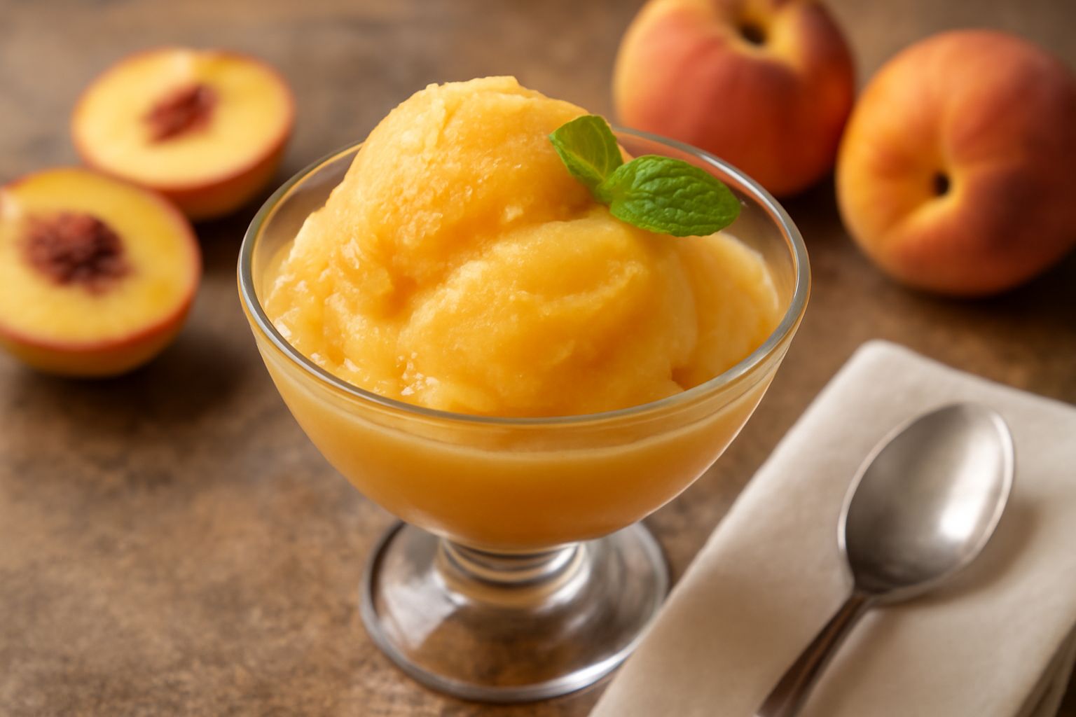 Sorbetto di pesche