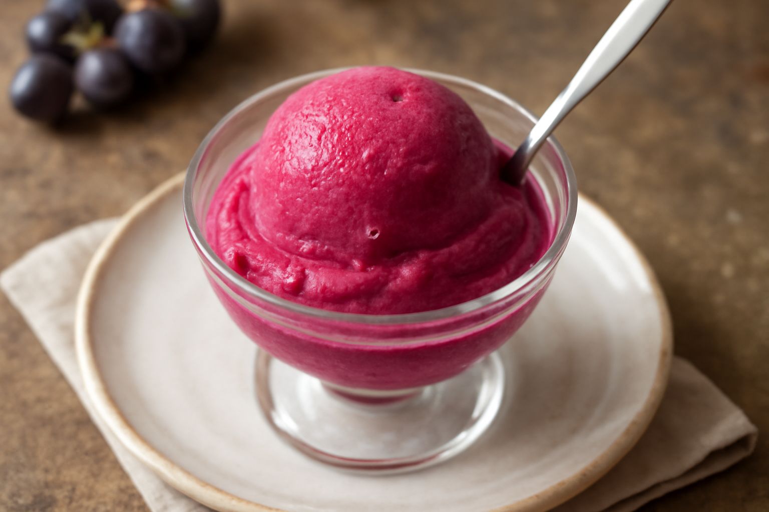 Sorbetto di uva fragola