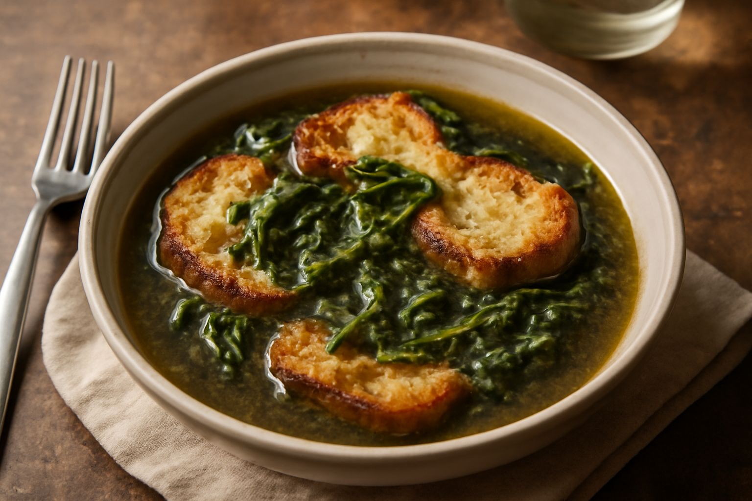 Zuppa di cicoria e pane
