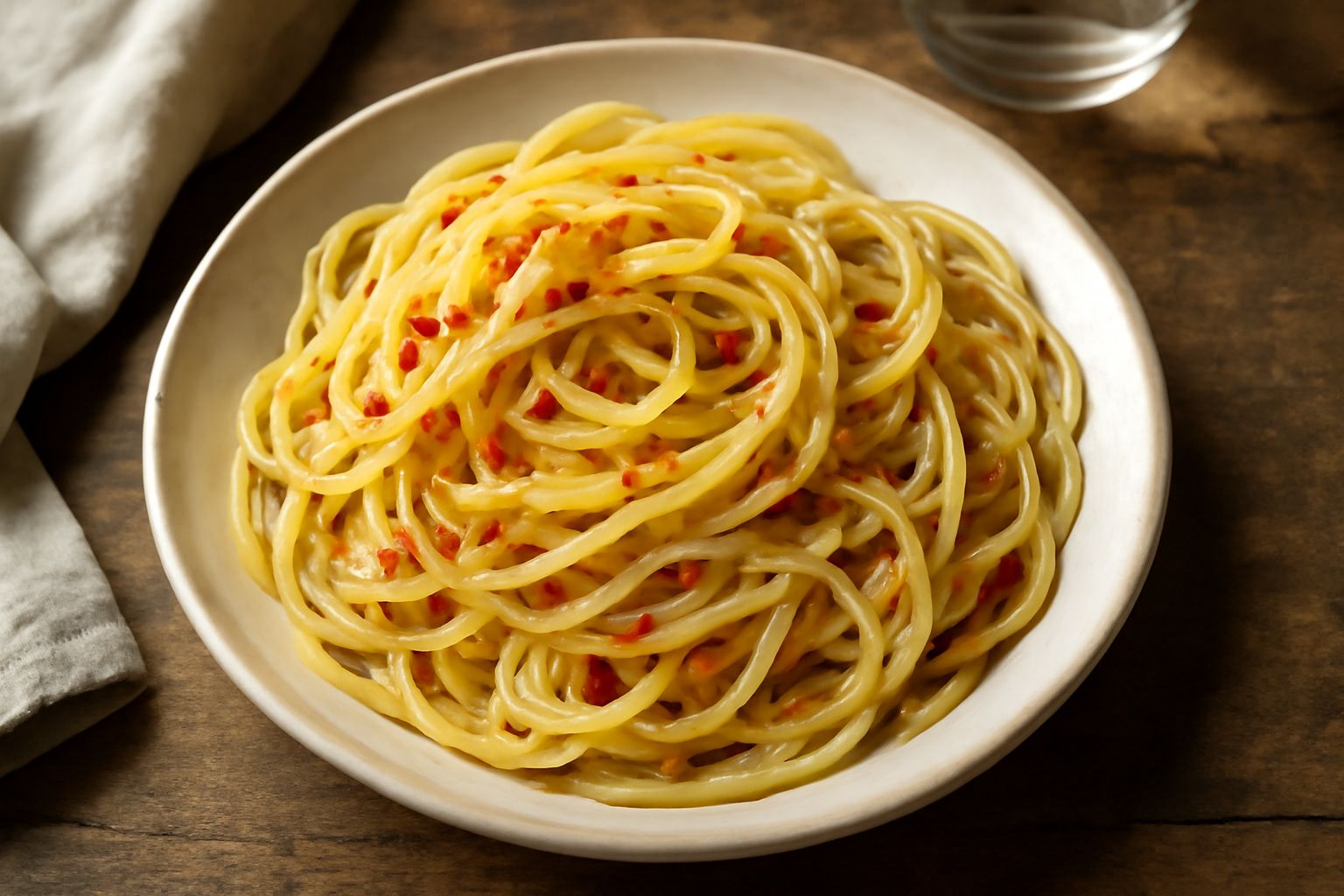 Spaghetti aglio olio e peperoncino