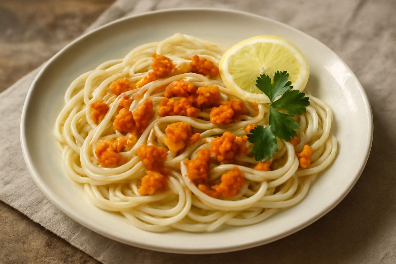 Spaghetti ai ricci di mare freddi