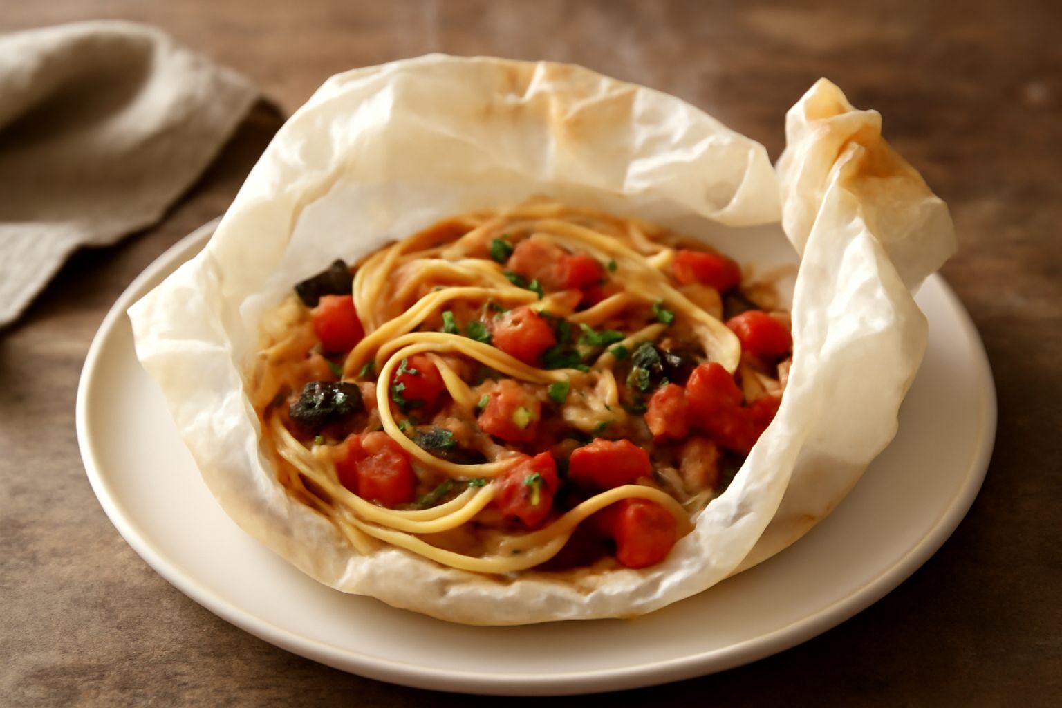 Spaghetti al cartoccio