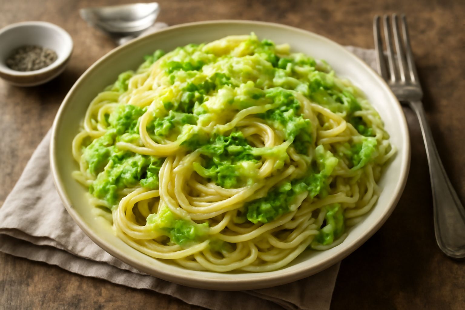 Spaghetti al cavolo verza