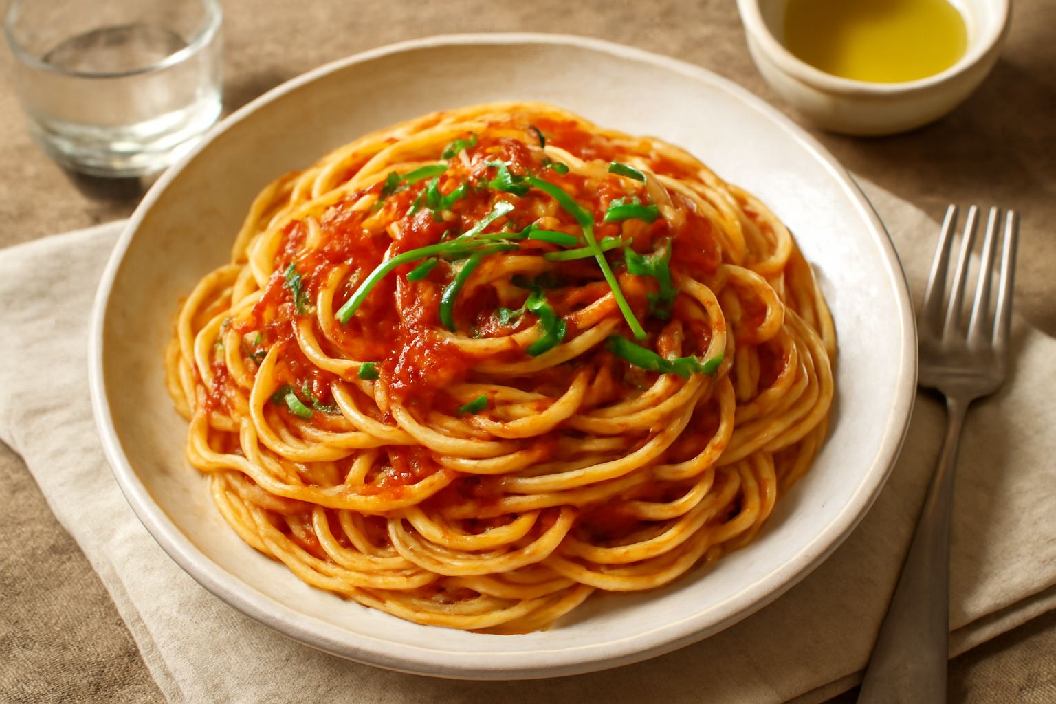Spaghetti al pomodoro fresco