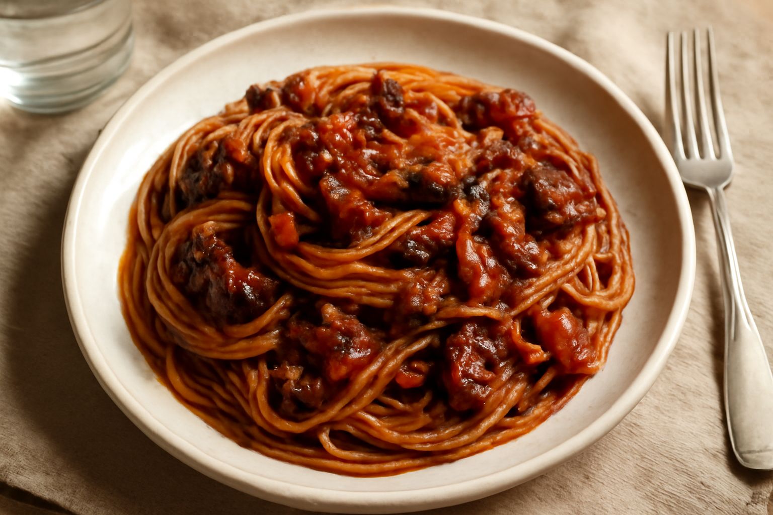 Spaghetti al ragù di polpo