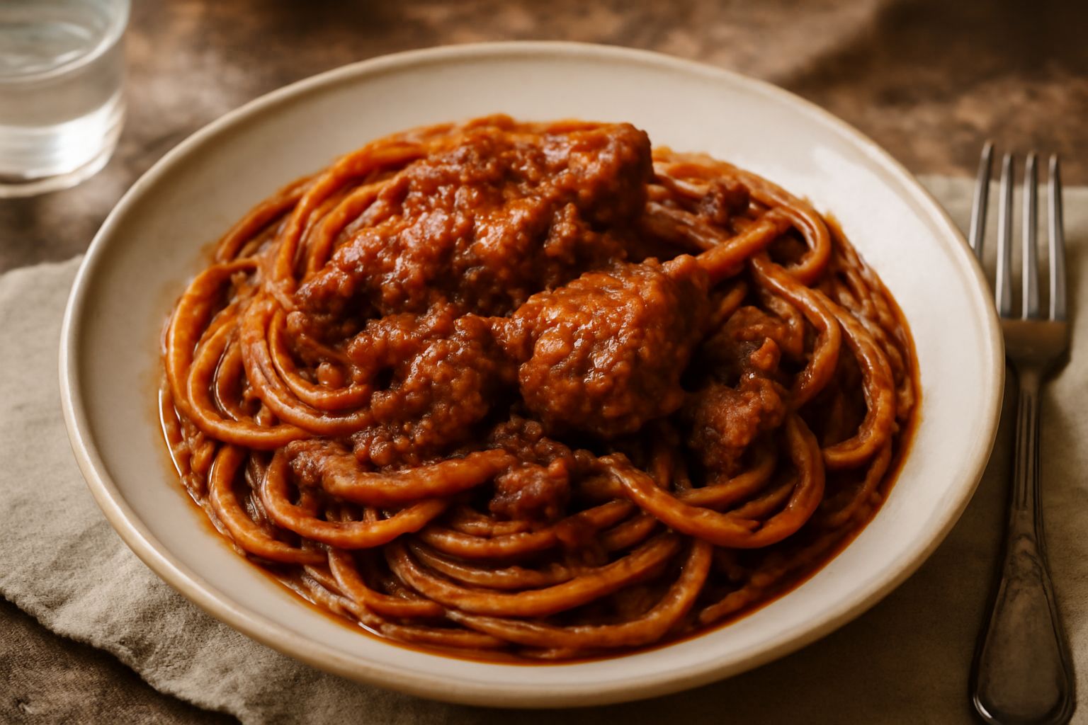Spaghetti al sugo di coniglio