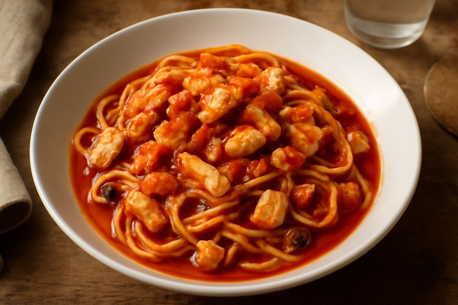 Spaghetti al sugo di pesce